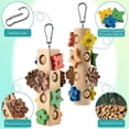 thumbnail image 3 of Bird Toys for Parrot - Hanging Colorful Wood Blocks & Pine Cones Chew Foraging Toy for Beak Grinding, Cage Accessories for Small to Medium Birds, Parakeets, Budgies, Cockatiels, Conures, 3 of 7