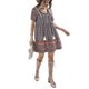 thumbnail image 2 of VISgogo Vestido bohemio para mujer, estampado de flores, manga corta, cuello en V, ajuste holgado, vestido de vacaciones, S/M/L/XL VISgogo  moda, 2 of 8