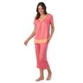 thumbnail image 2 of Secret Treasures Women’s Sleepwear 2-Piece Knit Short Sleeve Top and Pant Pajama Set, Sizes XS-3X, 2 of 7