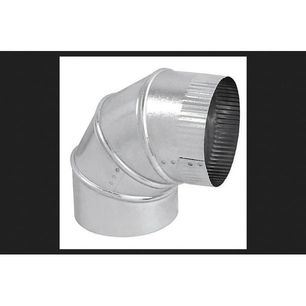 Codo imperial de acero galvanizado de 15 cm de diámetro ajustable a 90°