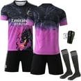 thumbnail image 1 of 2526 Real Madrid Special Edition Dragon Pattern Blank Version Football Uniform Black Purple Fan Version Sports Suit Jersey, 1 of 2