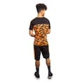 thumbnail image 4 of Victorious Men's Reflective Band Tige Stripe Pattern Short Sleeve Top and Shorts Tracksuit Set - Neon Orange - X-Large, 4 of 6