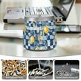 thumbnail image 6 of Yayeee Ashtray with Lid for Cigarette Smokeless Stainless Steel Home Ash Holder, Retro Plaid Lemon, 6 of 7