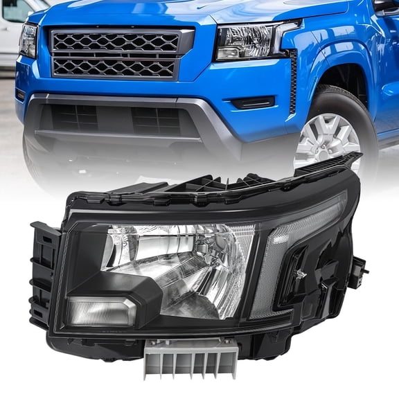 Bryght For 2022 2023 2024 Nissan Frontier Halogen Black Driver Side Headlight Headlamp