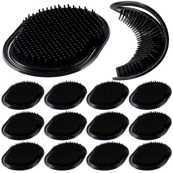 Rolybag Pocket Comb Hair Brush 12 Count - Portable Hair Brush for Men Women and Pets Creative Scalp Massage Brush Comb for Short and Curly Hair Beards - Durable Detangling Softening
