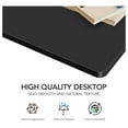 thumbnail image 6 of Exlonjet Whole-Piece Particle Board Table Top for Standing Desk and Home Office Desk DIY, 55x28x1 Inch Black Desk Top, 6 of 7
