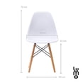 thumbnail image 4 of Set de Comedor Mesa Transparente con vidrio + 4 Sillas Eames blanco, 4 of 8