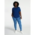 thumbnail image 5 of Terra & Sky Women's Plus Size Crewneck Tee with Short Sleeves, Sizes 0X-5X, 5 of 5
