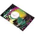 thumbnail image 3 of EREHome Hipster Crâne Set de Support de Plaque de Set de 6, Tapis de Table Protecteur 12x18 Pouces, 3 of 5