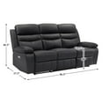 thumbnail image 7 of Lexicon Hancock Leather Power Double Reclining Sofa in Black, 7 of 7