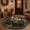 Style-B-1Pc, variant on Halloween Theme 3D Visual Optical Floor Mat,Moon Star Bat Print Non- Washable Illusion Round Rugs,for Home,Party,Trick or Treat Entry Decor