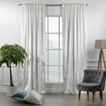 thumbnail image 2 of 3S Brother's White Extra Long Shiny Velvet Curtains Luxury Colors Light Blocking Hang Back Tab & Rod Pocket 1 Panel Curtain 5-30 Ft Home Décor Custom Made Drapes -Made in Turkey(52"W X 120"L), 2 of 6