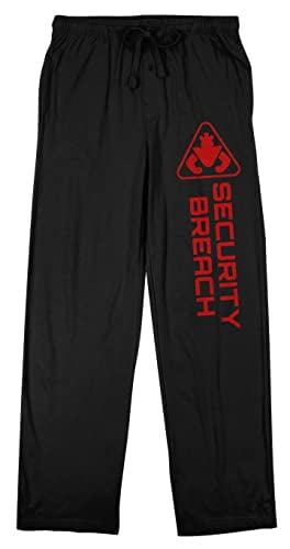 Five Night's at Freddy's Red Title Logo Men's Black Graphic Sleep Pants-XL