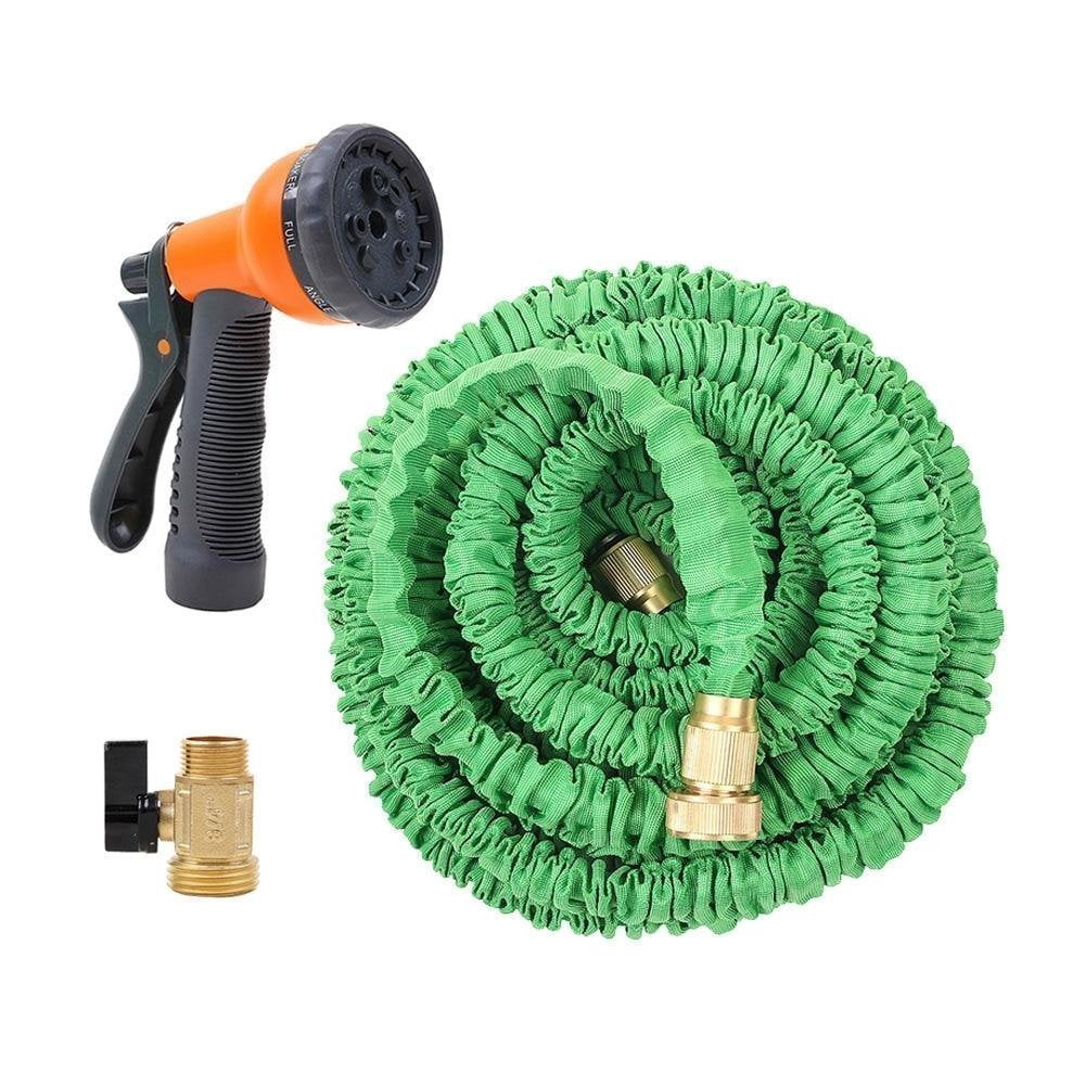 Ohuhu 50 Feet Expandable Garden Hose with Brass Connector and Spray