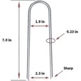 thumbnail image 3 of Trampolines Wind Stakes Heavy Duty U Type Sharp Ends Safety Ground Anchor Galvanized Steel For Soccer Goals, Camping Tents And Huge Garden Decoration, 3 of 4