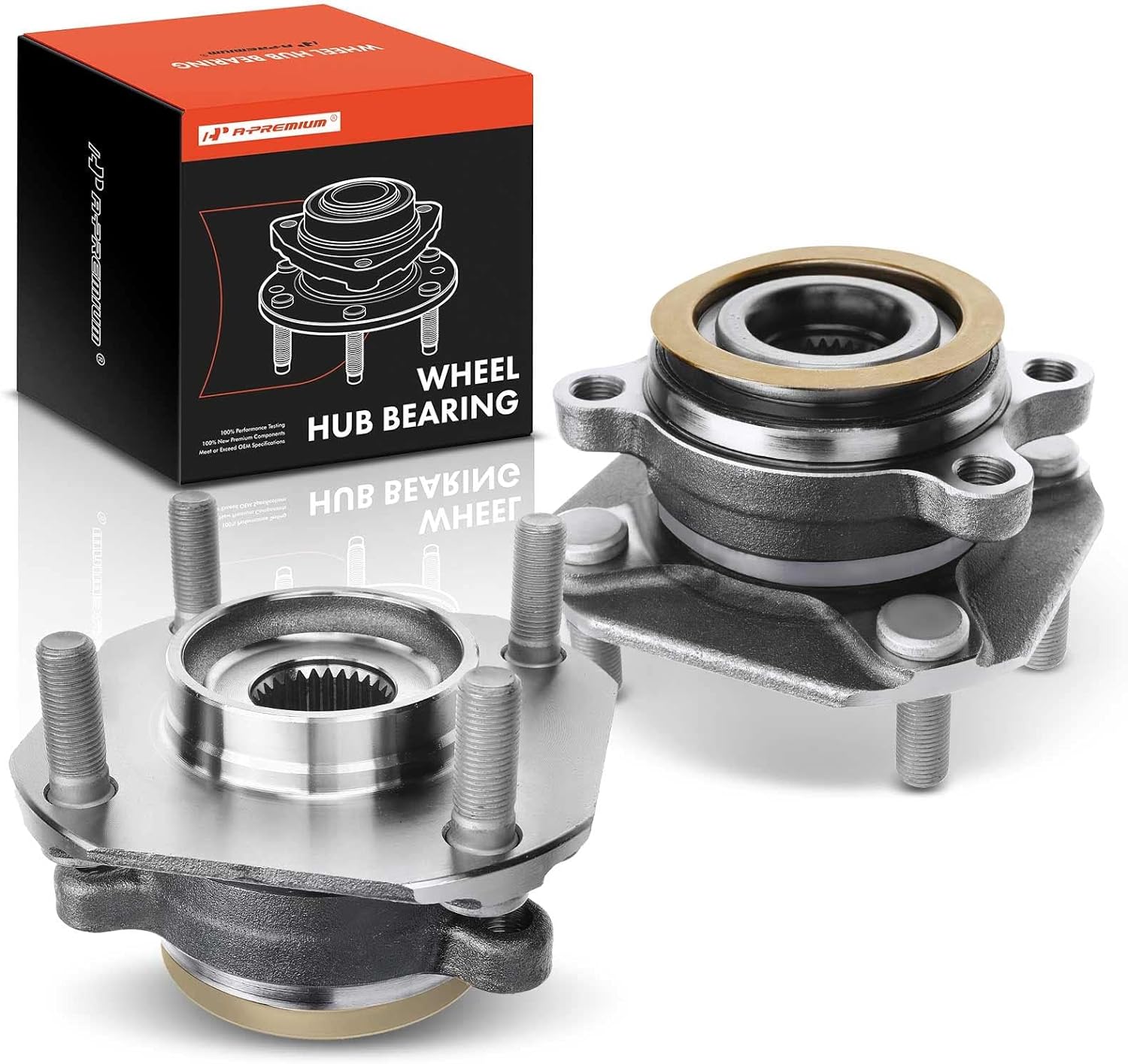 Front Wheel Hub & Bearing Assembly For 2008-2014 Mitsubishi Lancer (2.0L, 2.4L)