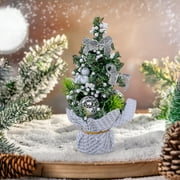 Tiny Christmas Tree, Small Artificial Tree, Christmas Ornament, 8.27 Inch Tree Collectible Pine Tree Christmas Tree Decoration Artificial Holiday Tree Indoor Outdoor Decor