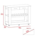 thumbnail image 3 of FM FURNITURE Brooklyn 46 Kitchen Island Black Oak Engineered Wood, 3 of 6