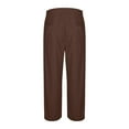thumbnail image 7 of YLSDY Men's Corduroy Straight Baggy Pants Long Solid Elastic Waist Casual Pant Loose Going Out Travel Trousers with Pockets Brown XXXXL, 7 of 7