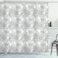 thumbnail image 1 of Ambesonne Grey and White Shower Curtain, Chrysanthemum Twigs, 69"Wx84"L, Pale Grey White, 1 of 3