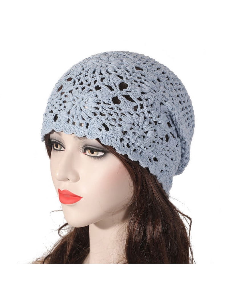 DLAPL Cotton Crochet Hat Handmade Knit Summer Slouchy Beanie  display picture 2