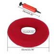 thumbnail image 3 of Cojín inflable portátil con forma de dona, almohada con bomba de aire para dolor de coxis y hemorroides, 2 uds., 3 of 8