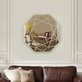 thumbnail image 4 of Radiance Goods Contemporary-Style Octagon Golden Finish Wall Mirror 30" Tall, 4 of 5