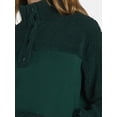thumbnail image 4 of Time and Tru Women's Quilted Fleece Pullover, Sizes S-XXXL, 4 of 5