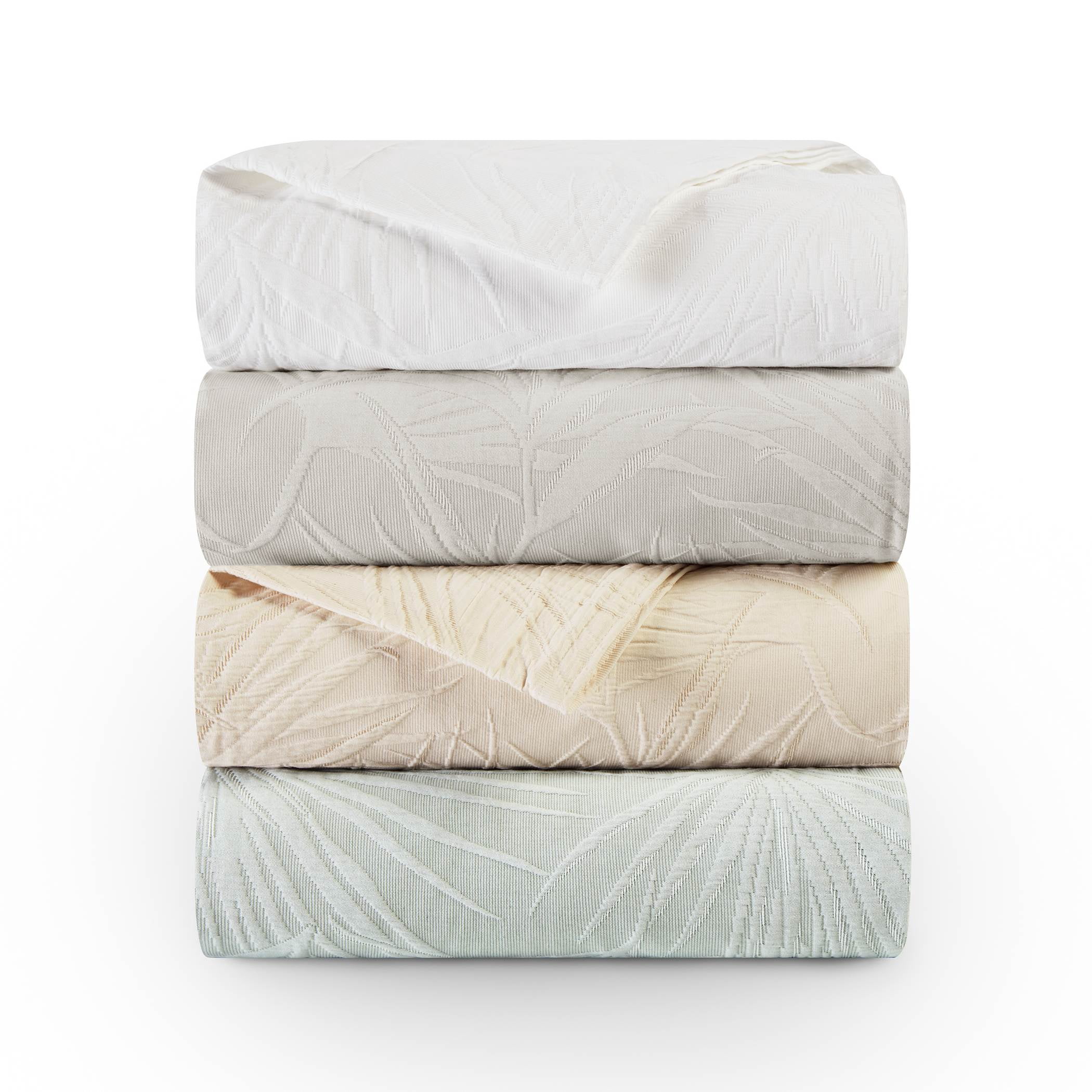 Ella European Matalasse Coverlet Set King White