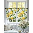 thumbnail image 4 of Lemon Flower Sheer Curtains for Living Room Bedroom Yellow Fruit White Spring Blooms Botanicals Sheer Curtains 54 Inch Long 2 Panels Set Light Filtering Curtain Window Treatments Drapes, 4 of 6