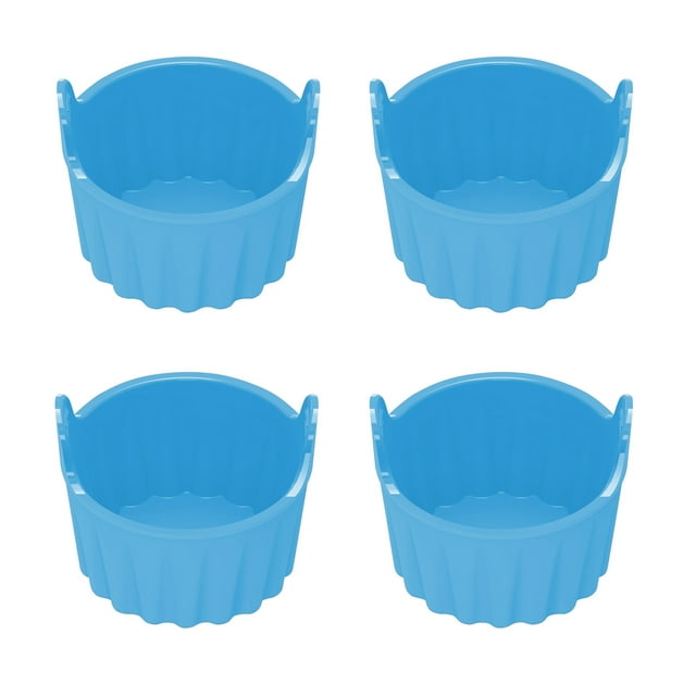 Molde para freidora de silicona, bandeja para freidora de silicona, bandeja para molde para freidora reutilizable, molde para microondas para huevos horneados para freidora, accesorios para freidora