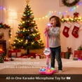 thumbnail image 3 of The All-in-One Microphone Toy, 2026 New Kids Karaoke Machine with Adjustable Stand, Colorful LED Lights, Echo Effects & Built-in Music, Children's Microphone for Boys & Girls (Blue), 3 of 8