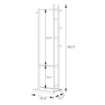 thumbnail image 2 of MoNiBloom Bamboo Modern Coat Rack, Clothes Storage Shelf, Hanging Rod, Natural, for Bedroom Entryway, 2 of 11