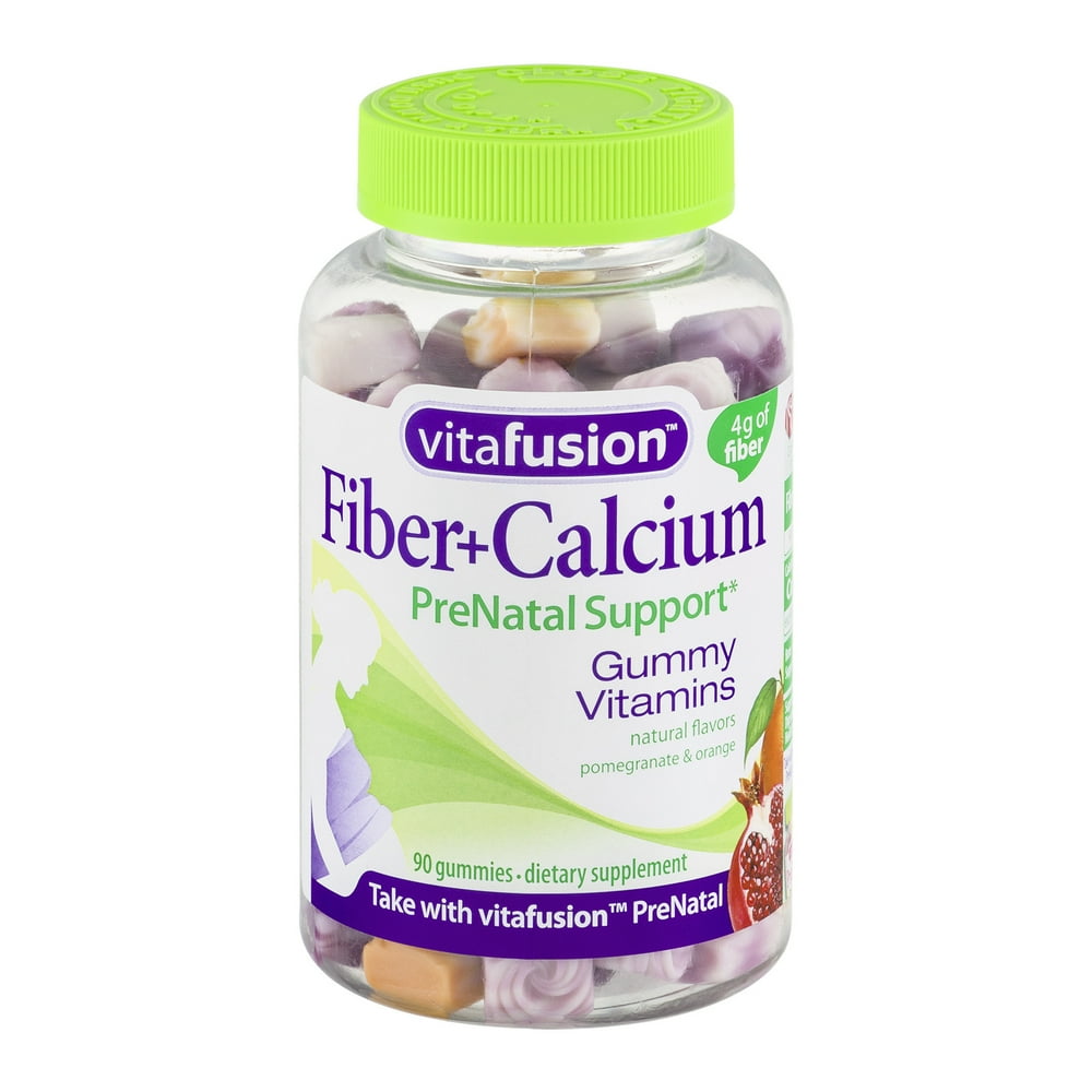 Vitafusion Prenatal Fiber+Calcium Gummies, 90 Ct