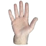 Boss 1UP1204DL Seamless Powdered Disposable Gloves L Rolled Cuff 10 in L White Vinyl