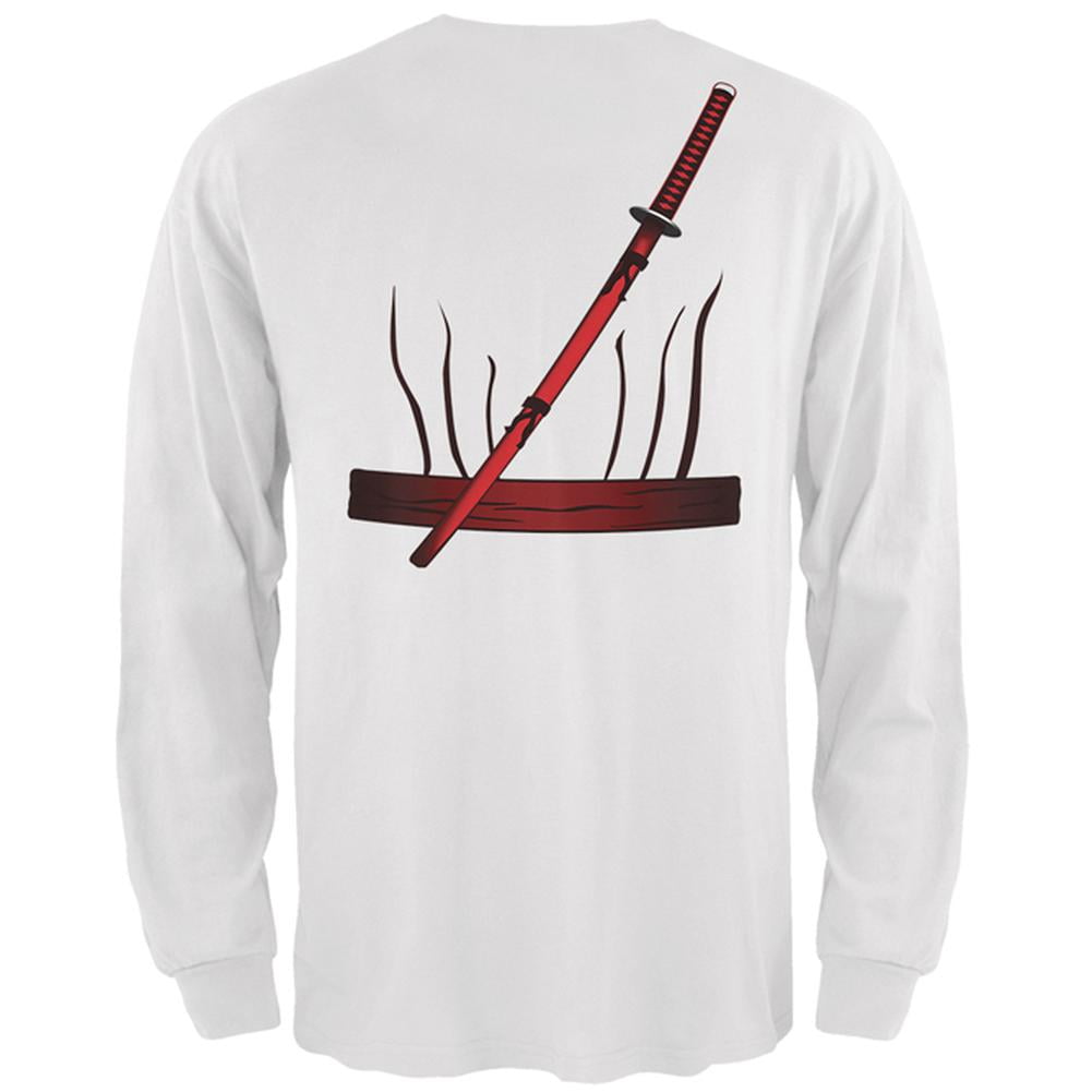 Halloween Ninja Assassin Costume Mens Long Sleeve T Shirt