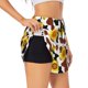 thumbnail image 1 of Balery Cow Print Sunflower Pantalones cortos deportivos para mujer con forro y dos bolsillos, elásticos, para entrenamiento, gimnasio, yoga-Medium, 1 of 7