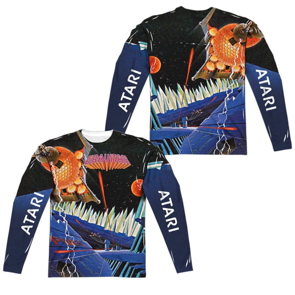 Atari - Gravitar (Front/Back Print) - Regular Fit Long Sleeve Shirt - XX-Large