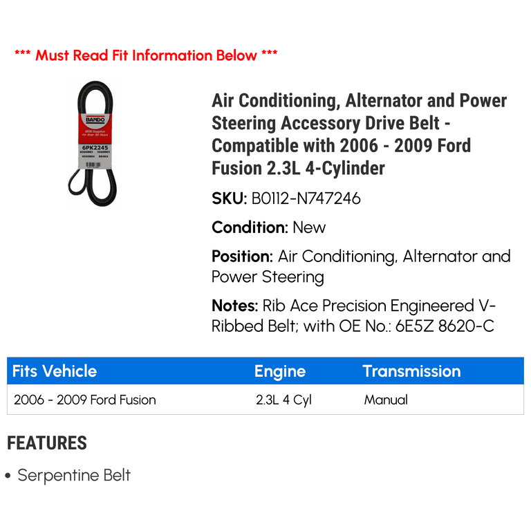 Air Conditioning Alternator and Power Steering Accessory Drive