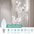 thumbnail image 2 of Bombillas tipo candelabro DEGNJU, paquete de 20, 5,5 W, 5000 K, E12, 120 V, 2 of 9