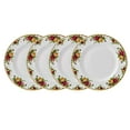 thumbnail image 1 of Royal Albert Old Country Roses 40034981 Assiettes de Souper 27 cm, Ensemble de 4 Blanches, Porcelaine Osseuse, Multicolore, 1 of 5