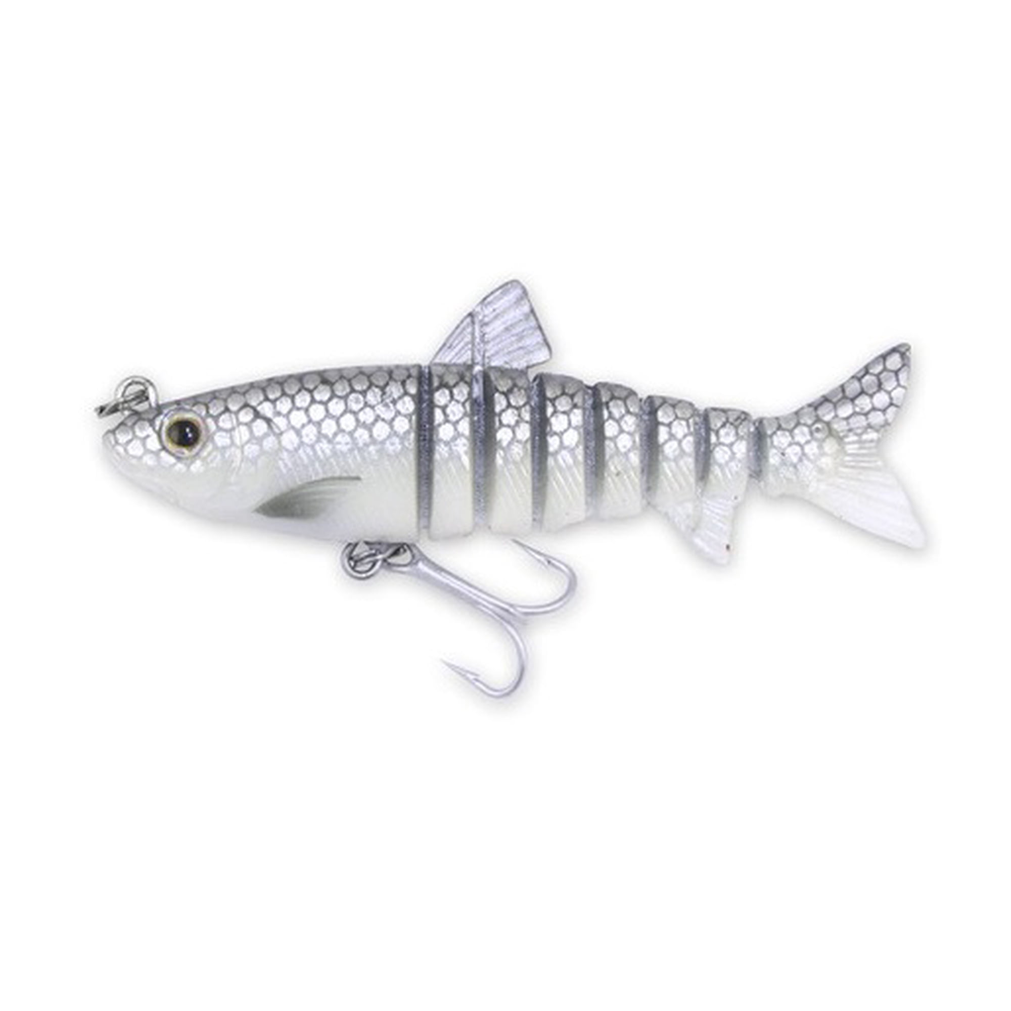 Egret Baits Vudu 3.5  Mullet Lure  Silver Streak
