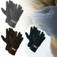 thumbnail image 3 of Unisex Fleece Lined Adjustable Warm Winter Gloves (3 Pairs Assorted), 3 of 7