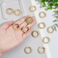 thumbnail image 4 of 12pcs Metal Rhinestone Spring O Rings Alloy Spring Gate Ring with Rhinestone Rings Round Keychain Buckle Gate Rings 25mm Light Gold Clip Snap Spring, 4 of 9