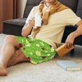 thumbnail image 2 of Cauagu Daisies And Ladybugs Print Pajama Bottoms for Men Sleep Pajama Shorts Elastic Waistband Sleep Pajama Short Men's PJ Shorts -4X-Large, 2 of 6