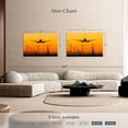thumbnail image 4 of Elephant Stock Airport Landing Silhouette Wall Art - Horizontal Canvas Wall Art - Hallway Wall Decor - Transportation Canvas - Orange And Black Decor - 48" x 32", 4 of 8