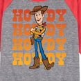 thumbnail image 3 of Toy Story - Howdy Woody Art - Toddler And Youth Raglan Graphic T-Shirt, 3 of 6