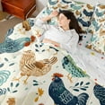 thumbnail image 4 of jejeloiu Colorful Chicken Bedding Comforter Set 7pcs,Boho Print Queen Bedding Sets,Retro Farm Lodge Queen Sheet Sets,Super Cozy Room Decor Reversible, 4 of 8