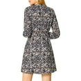 thumbnail image 3 of INSPIRE CHIC Robe Léopard Évasée Plissée Coupe A pour Femme Bleu Marine m (US 10), 3 of 6