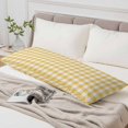 thumbnail image 4 of Plaid Yellle, Body Pillow Cover, Pillowcase Protectors with Zipper, Breathable Decorative Throw Pillow Case Cover, Rural Abstract Geometric Lattice Pillow Shams for Couch Sofa 20x60Inch, 4 of 8